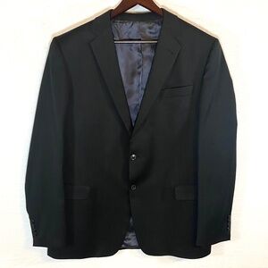 Joseph Abboud Reda Super 110s Italian Fabric Black Wool Blazer/Sport Coat 46L